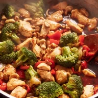 Vibrant Simple Chicken Stir Fry in a Wok