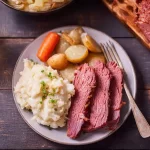Slow Cooked Corned Beef with Beer Dish
