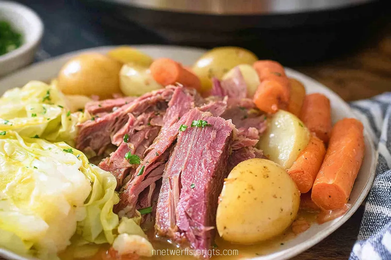 Delicious Slow Cooker Corned Beef and Cabbage