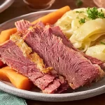 Delicious Slow Cooker Corned Beef Dinner Plate