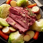 Delicious Slow Cooker Corned Beef with Cabbage Wedges