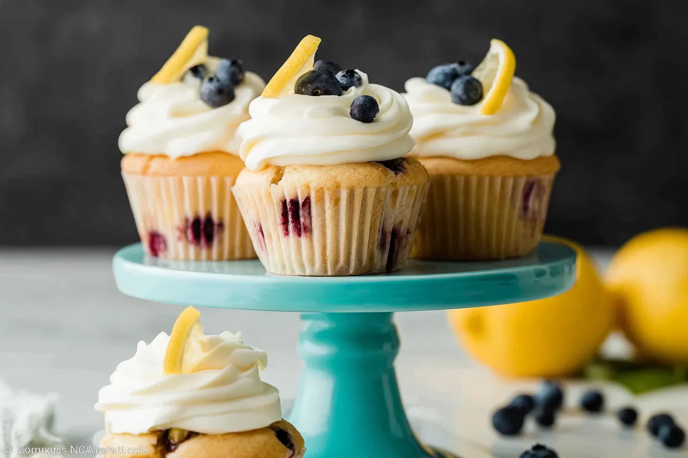 Delicious Spring Lemon Berry Cupcakes Ready to Serve