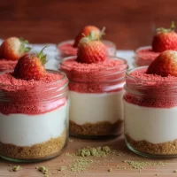 Strawberry Crunch Dessert Cups Ready to Serve