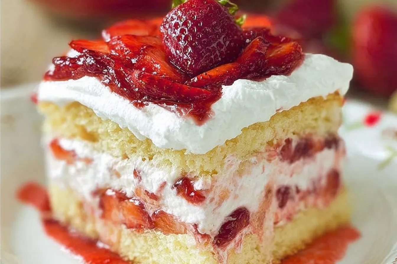 Strawberry Shortcake Dessert Plate