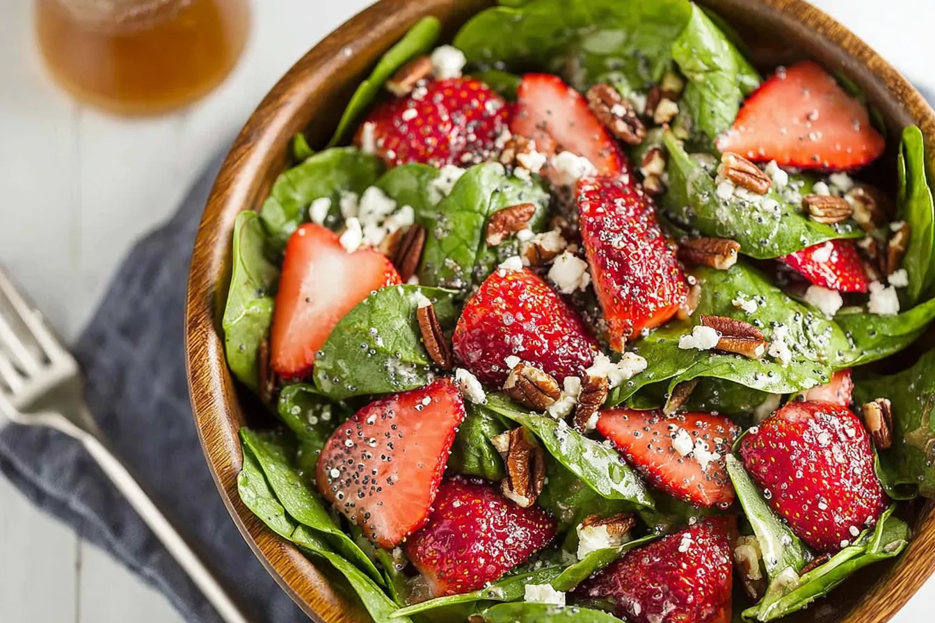 Strawberry Spinach Salad with Poppy Seed Dressing
