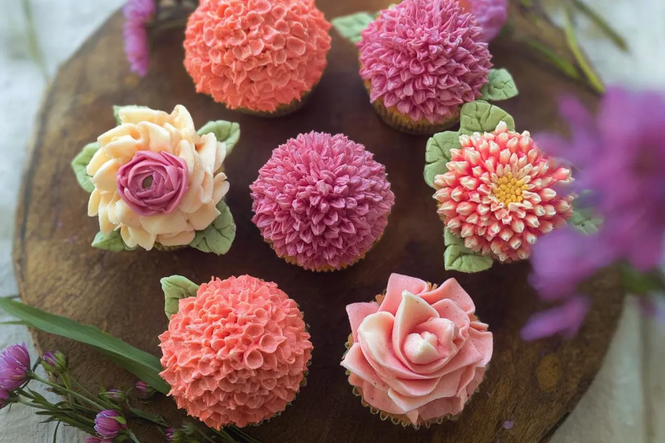 Wildflower Cupcakes with Buttercream Flowers: Stunning Design