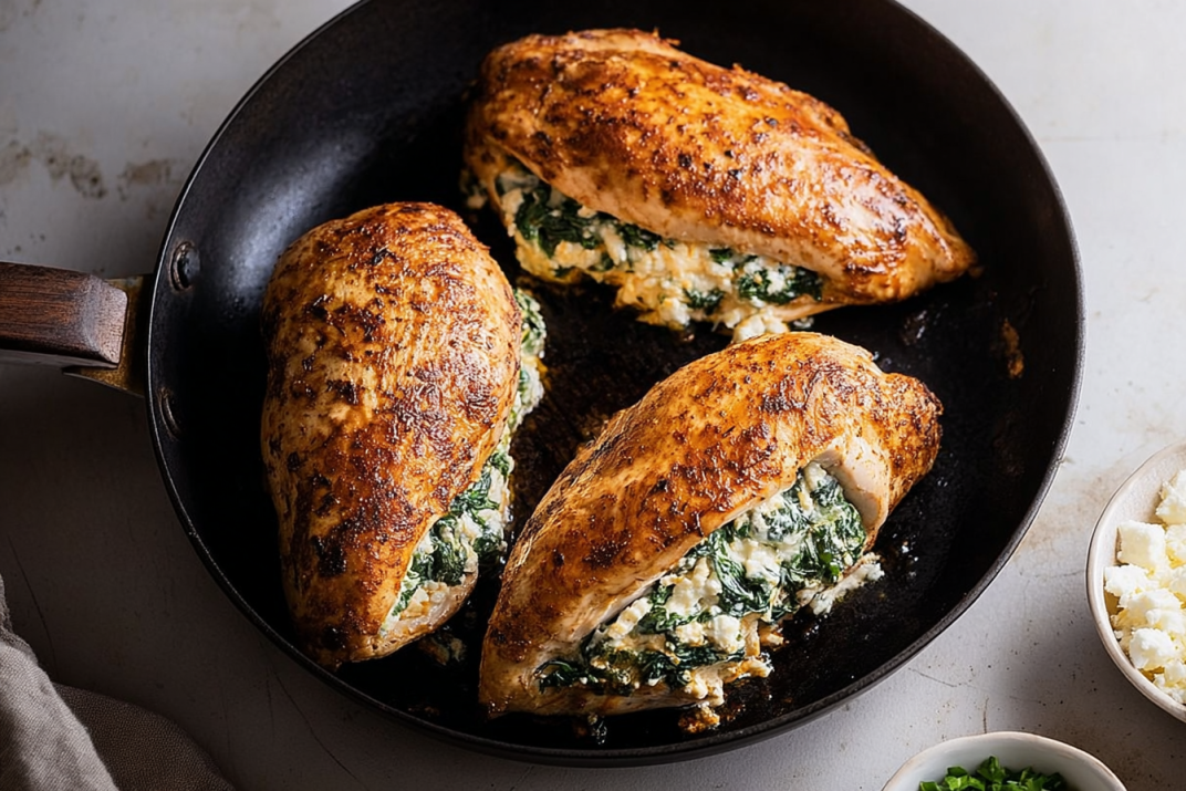 Spinach and Feta Stuffed Chicken Breast