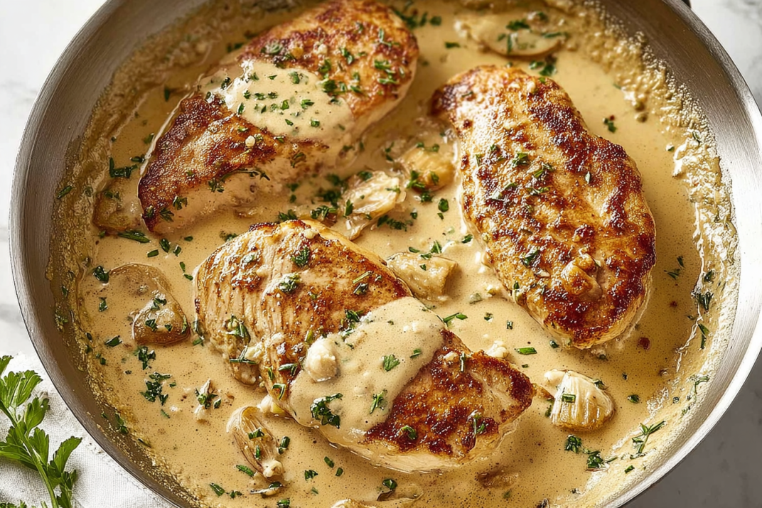 Creamy Garlic Chicken Breast Skillet