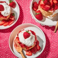 Delicious Angel Food Strawberry Shortcake Slices