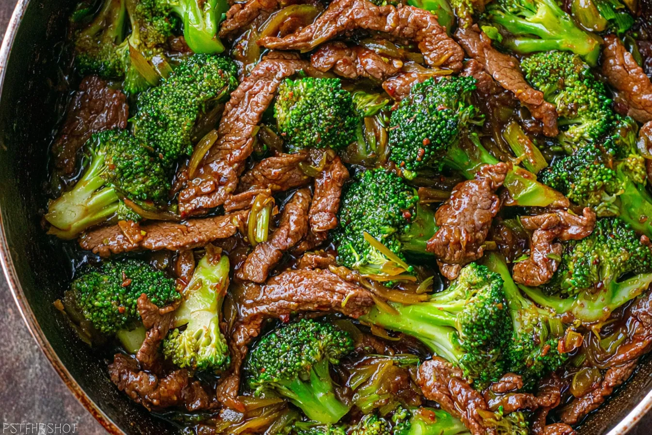 Beef and Broccoli Stir-Fry Served in a Bowl