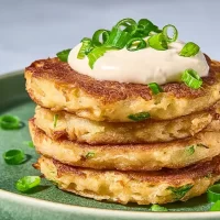 Boxty - Irish Potato Pancakes Served with Sour Cream