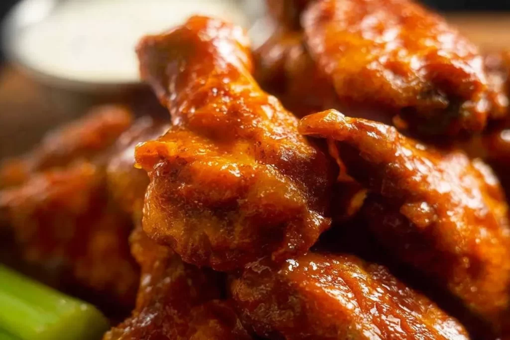 Crispy Buffalo Chicken Wings Ready to Serve