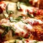 Delicious Chicken Parmesan Served with Fresh Basil