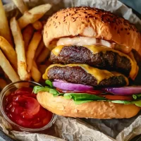 Mouthwatering Classic Cheeseburger on a Grilled Bun