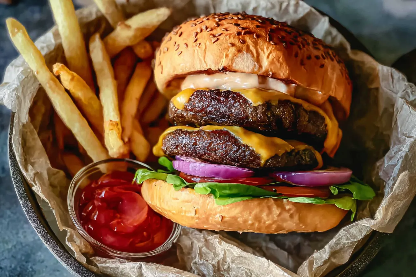 Mouthwatering Classic Cheeseburger on a Grilled Bun