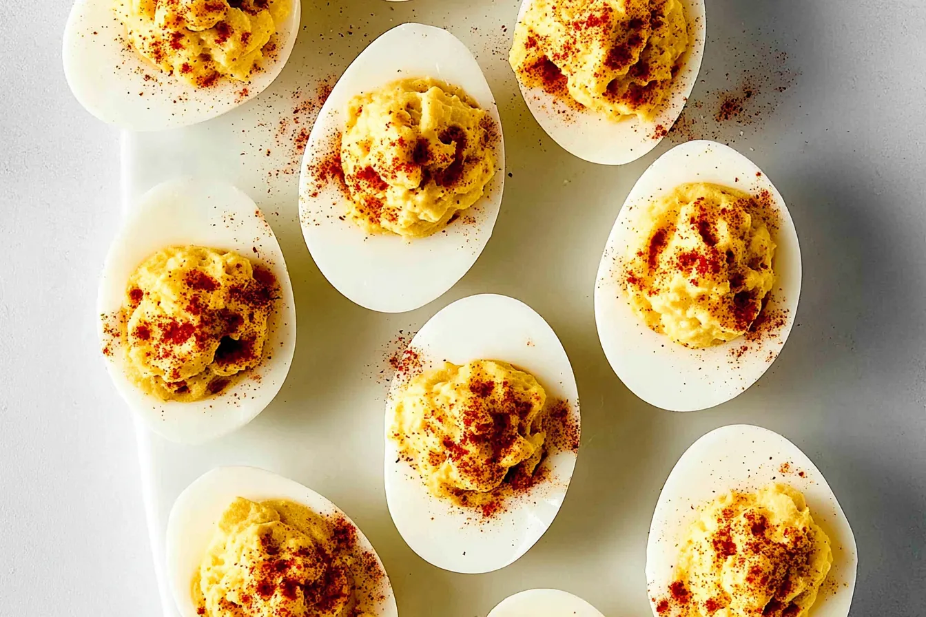 Classic Deviled Eggs Platter Ready for Serving
