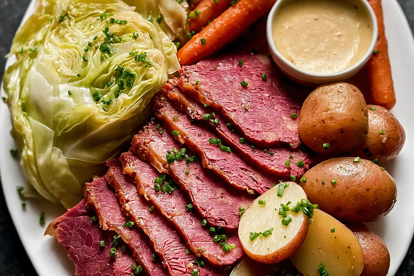 Corned Beef and Cabbage on a Plate