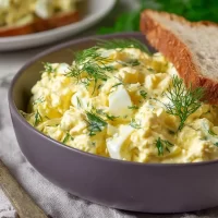Dill Egg Salad Sandwich on a Plate