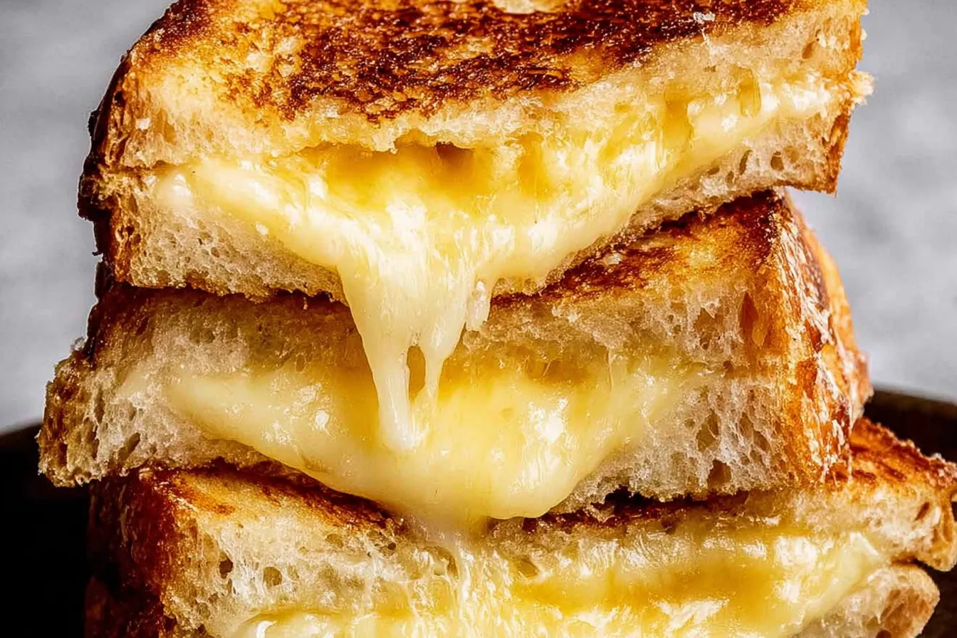 Perfect Grilled Cheese Sandwich on a Rustic Plate