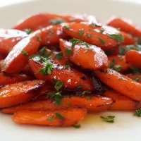 Honey Butter Roasted Carrots on a Serving Platter