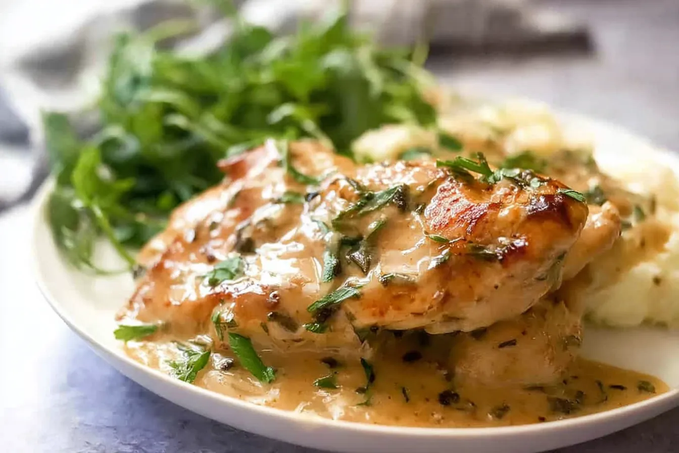 Honey Mustard Chicken Served with Fresh Vegetables