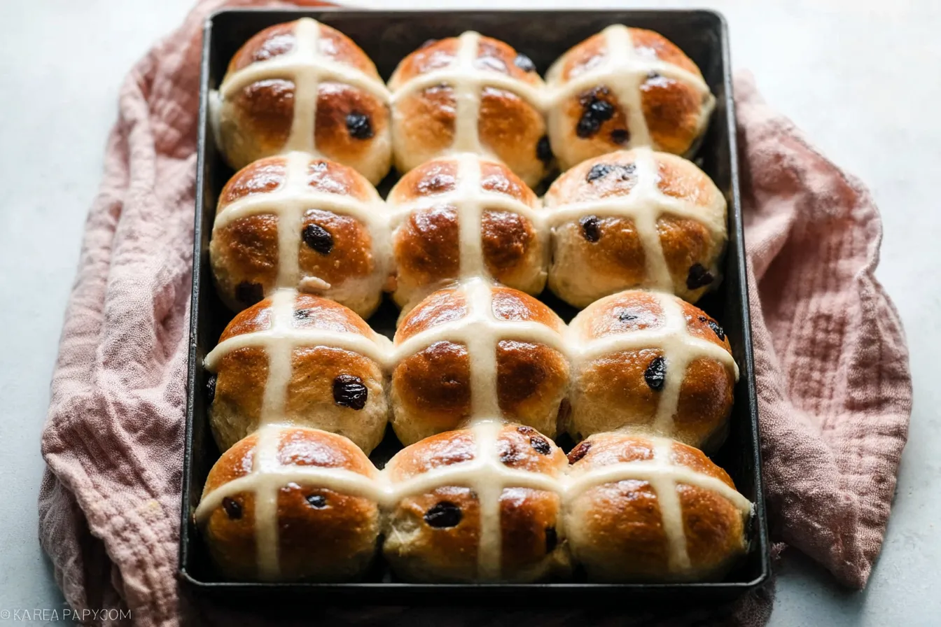 Delicious Hot Cross Buns Freshly Baked