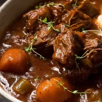 Irish Beef Stew in a Rustic Bowl