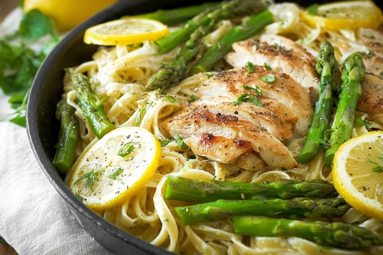 Lemon Chicken Asparagus Pasta