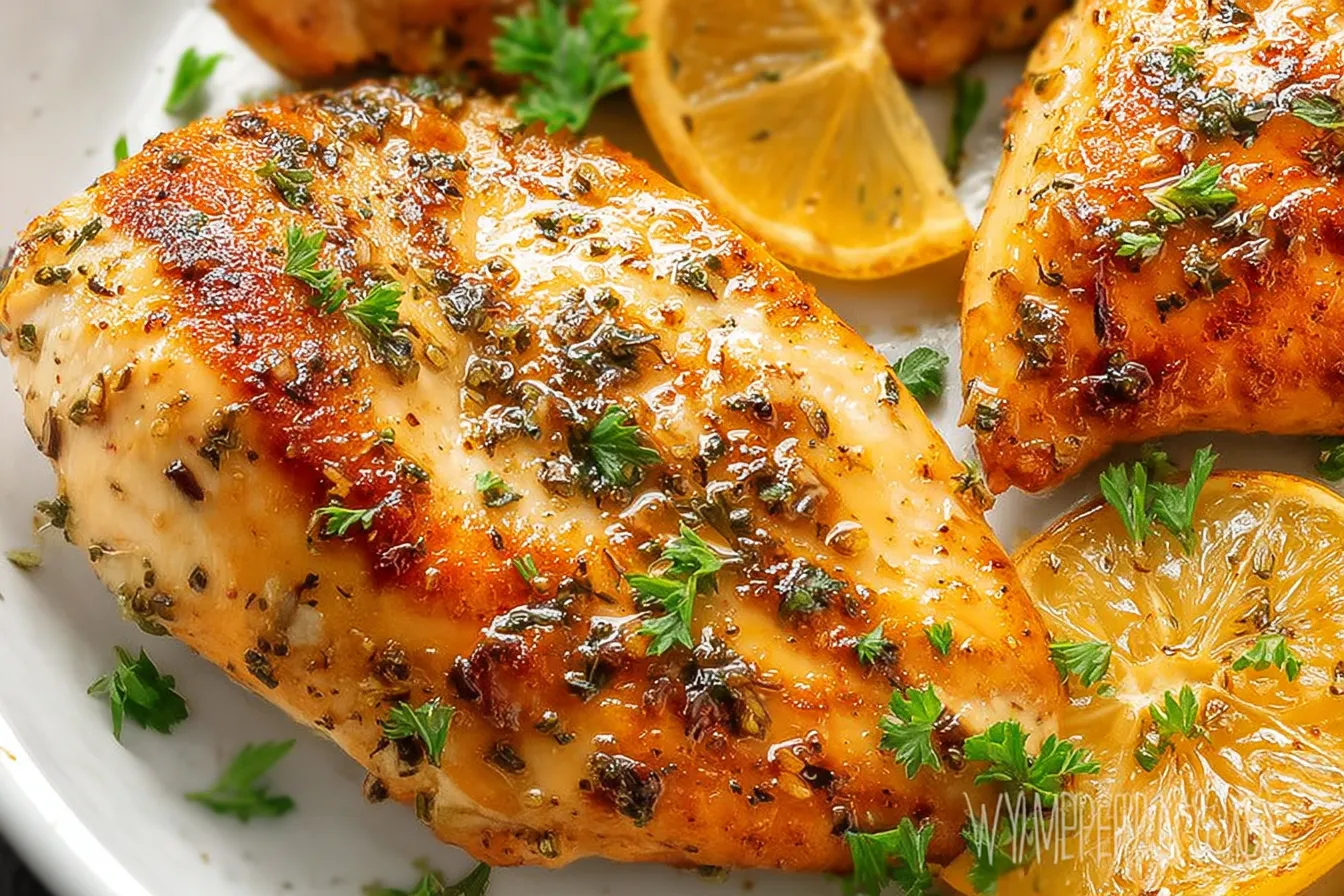 Lemon Garlic Chicken Ready to Serve