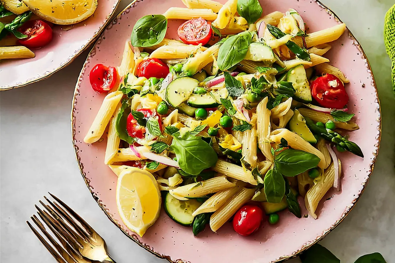 Lemon Garlic Pasta Primavera