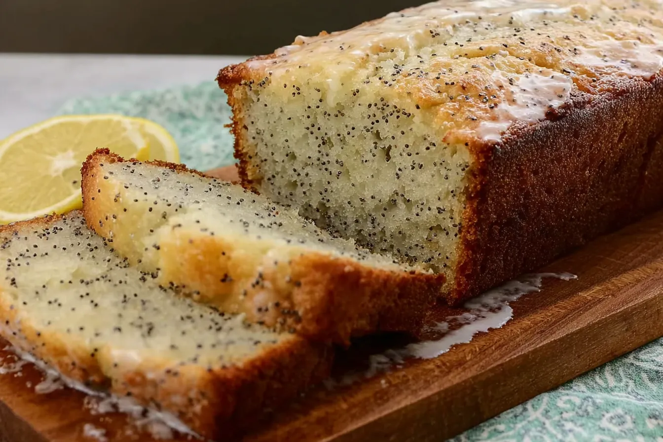 Lemon Poppy Seed Bread Freshly Baked