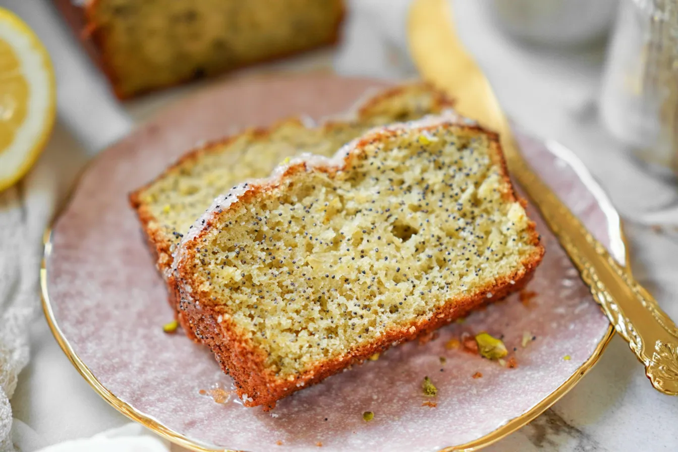 Lemon Poppy Seed Yogurt Bread Freshly Baked
