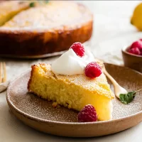 Lemon Ricotta Olive Oil Cake Ready to Serve