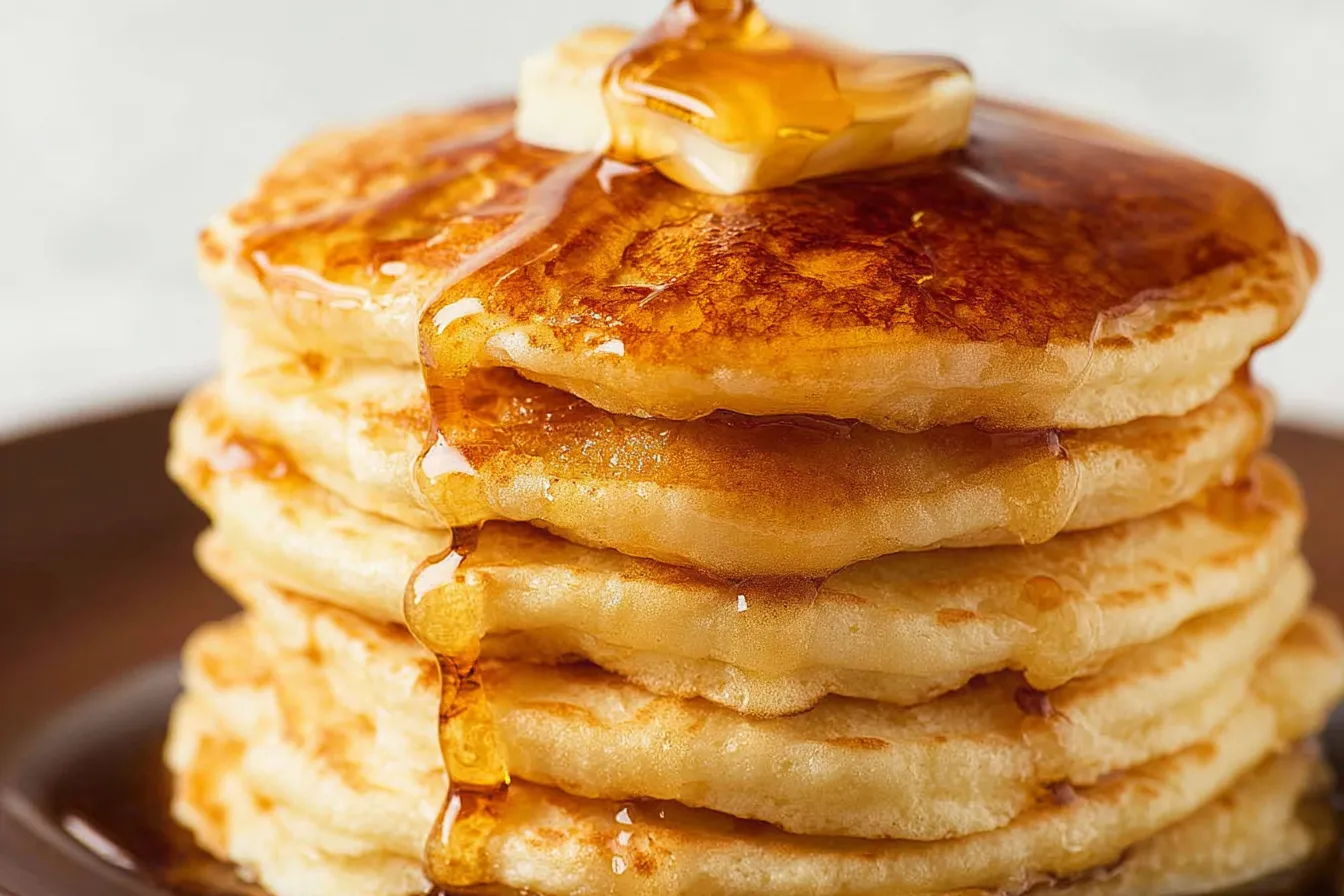 Fluffy Pancakes Stacked High