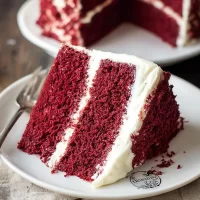 Delicious Red Velvet Cake Slices on a Plate