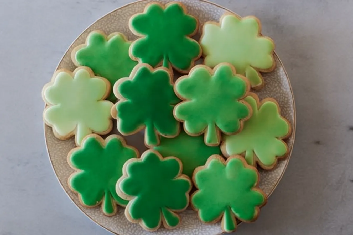 Shamrock Sugar Cookies Freshly Baked