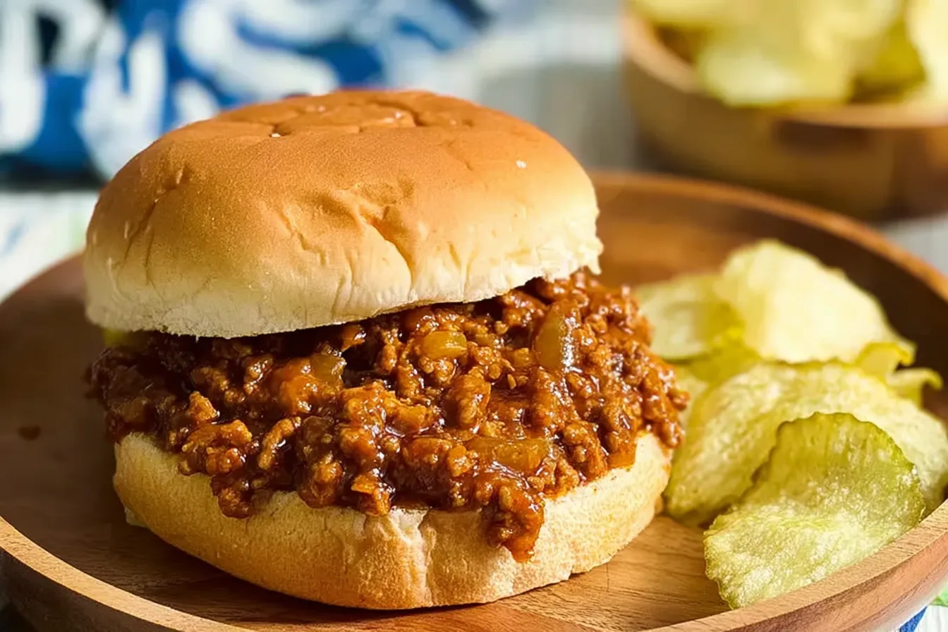 Delicious Sloppy Joes on a Plate