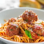 Delicious Spaghetti and Meatballs Served on a Plate