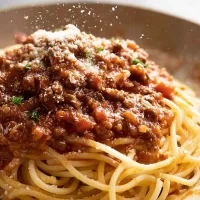 Delicious Spaghetti Bolognese on a Plate