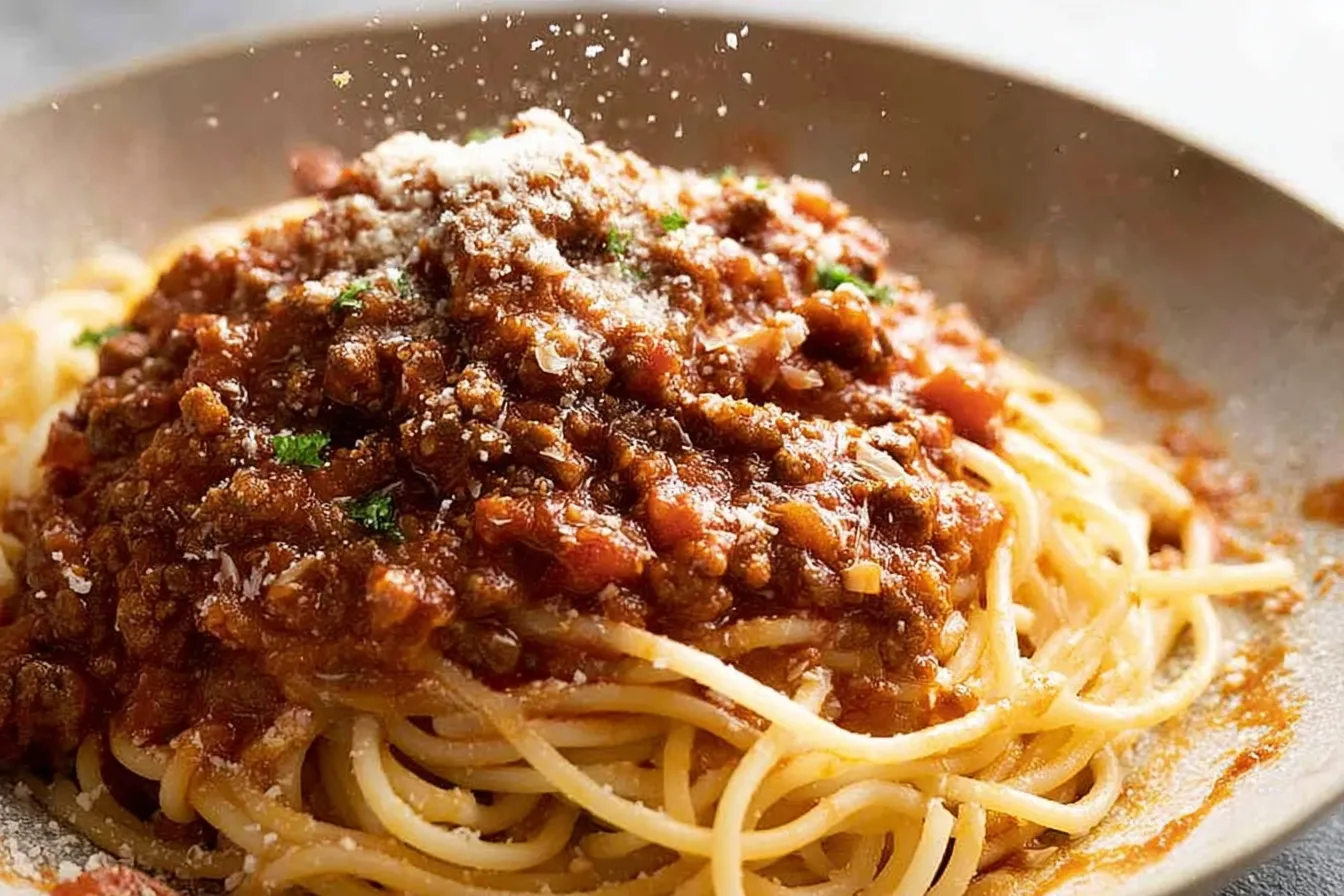 Delicious Spaghetti Bolognese on a Plate