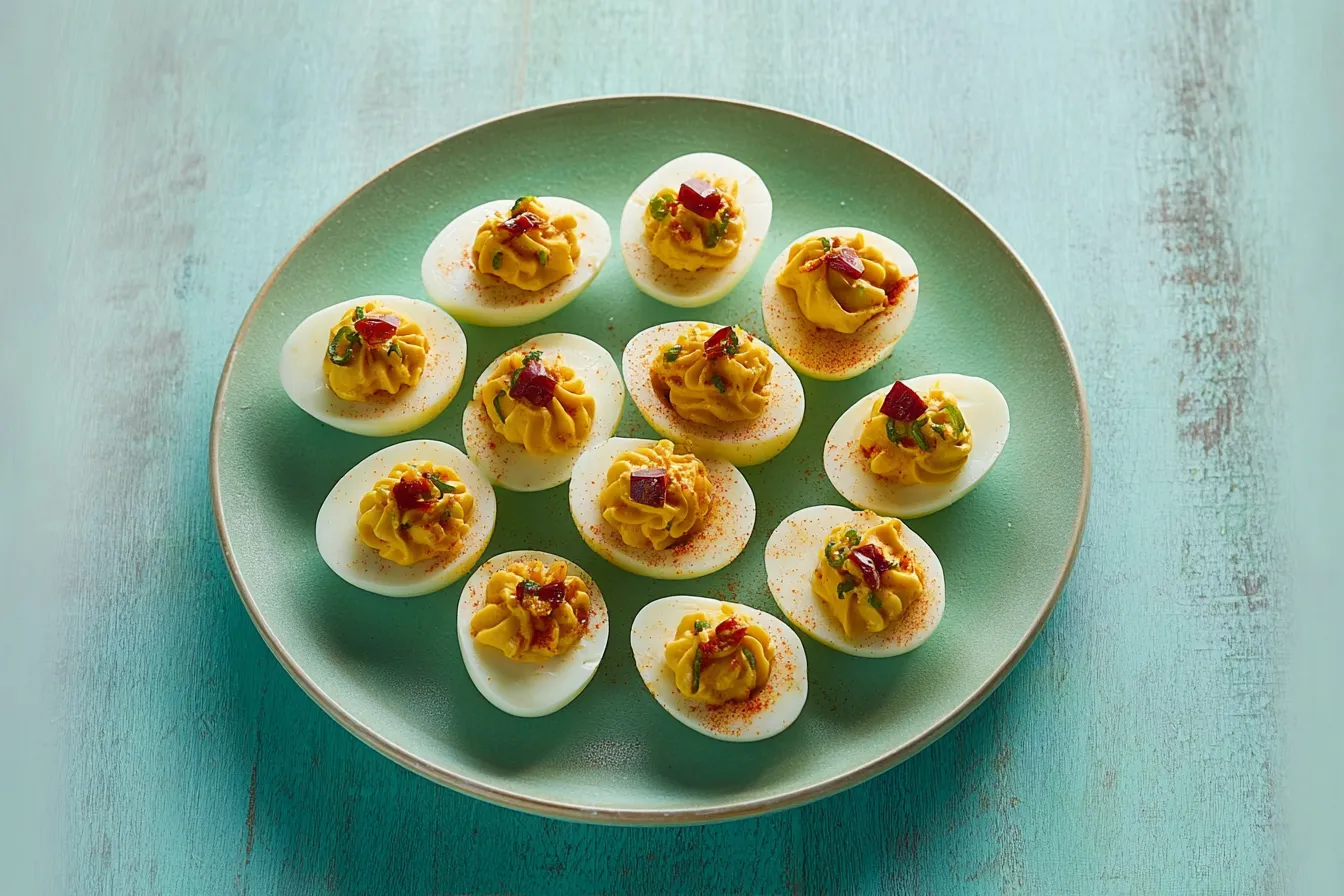 Spicy Sriracha Deviled Eggs Plate