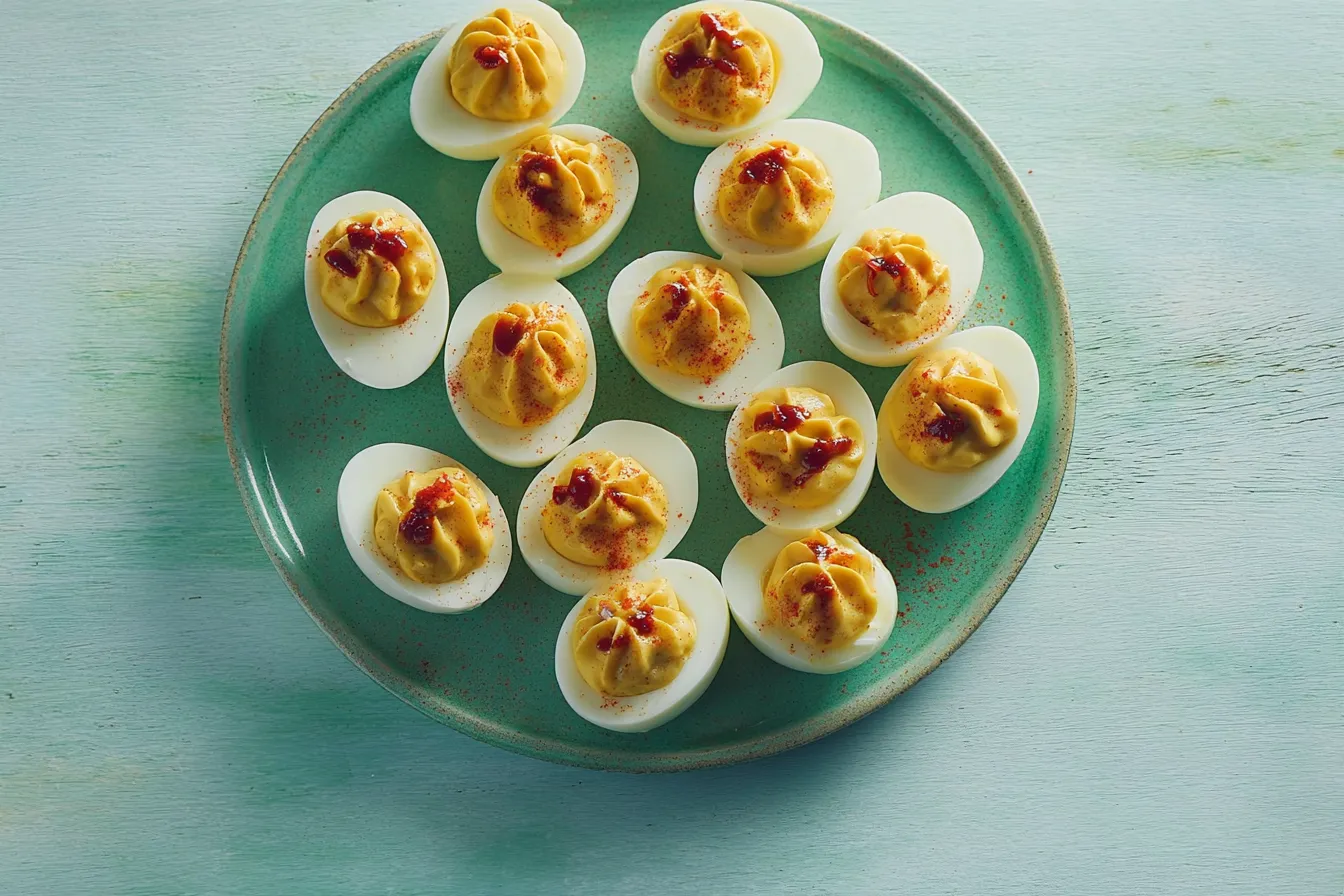 Spicy Sriracha Deviled Eggs