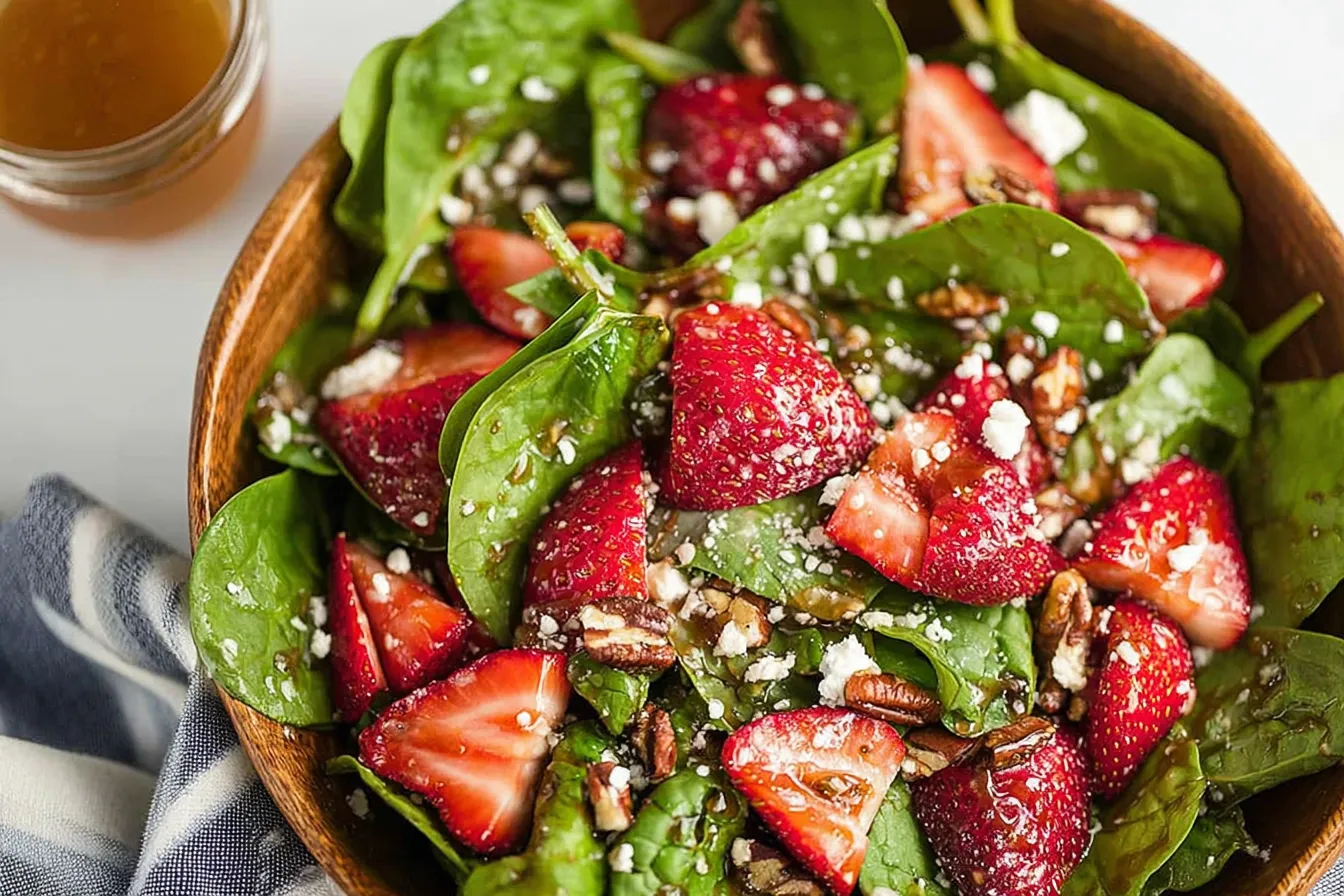 Strawberry Spinach Salad with Balsamic Dressing