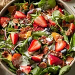 Vibrant Strawberry Spinach Salad with Candied Pecans