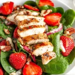 Strawberry Spinach Salad with Chicken Presentation
