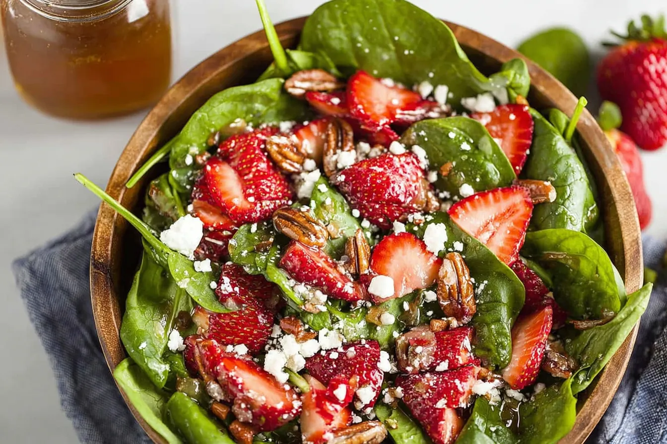 Strawberry Spinach Salad with Feta