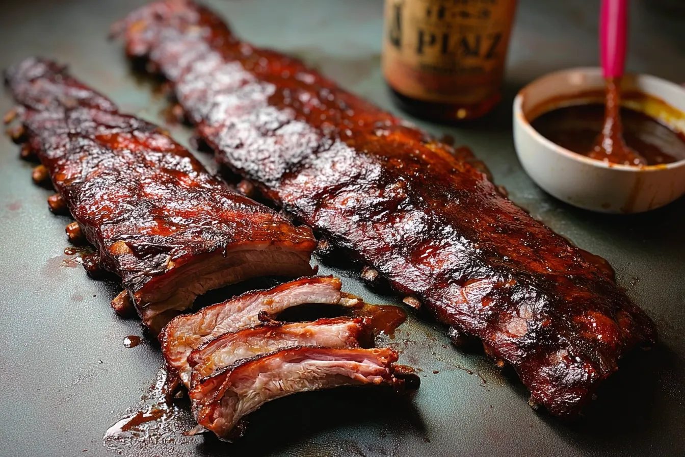 Juicy Baby Back BBQ Ribs Ready to Serve