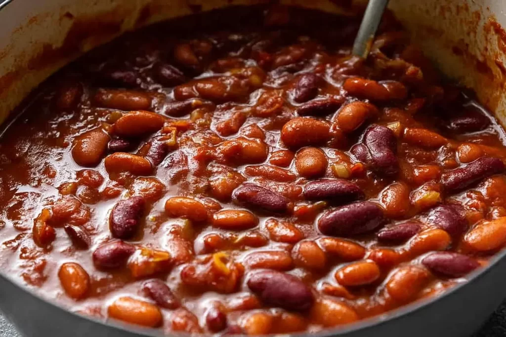 Delicious Baked Beans in a Serving Dish