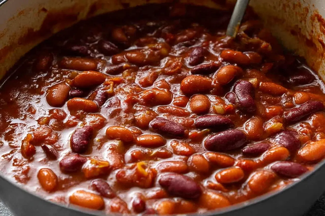Delicious Baked Beans in a Serving Dish