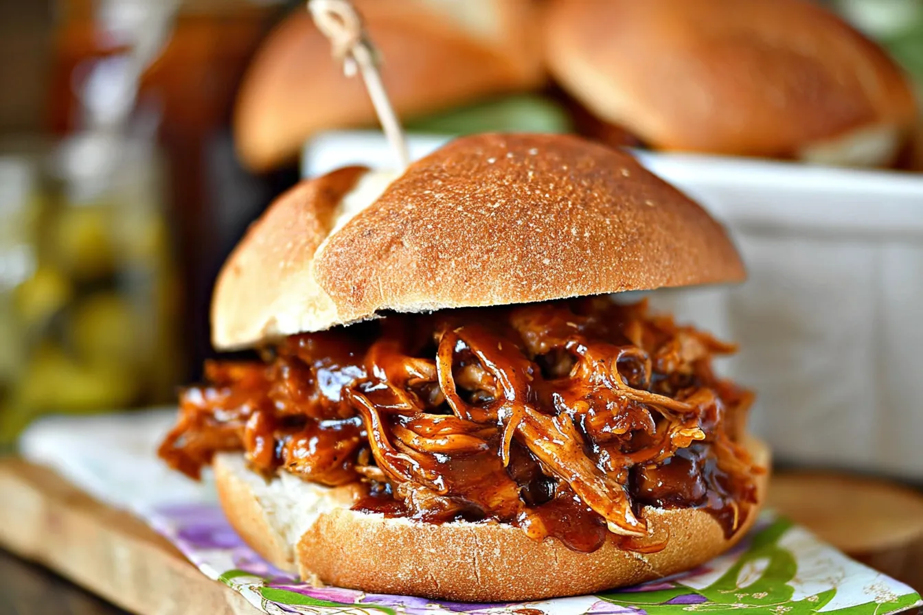 BBQ Pulled Chicken Sandwiches